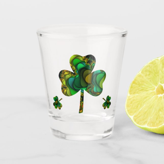 Fraktal Clover Shot Glass Schnapsglas (Vorderseite)