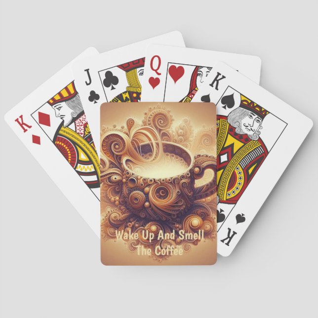 Fraktal Coffee Reverie Spielkarten (Rückseite)