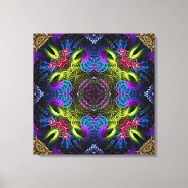 Fraktal Colors Geometric Art Leinwand (Vorderseite)