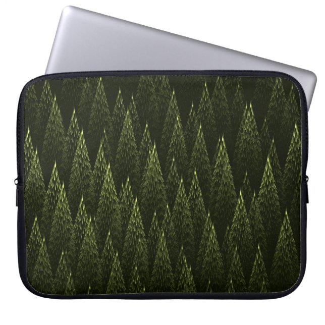 Fraktal Conifer Forest Laptopschutzhülle (Vorderseite)