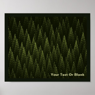 Fraktal Conifer Forest Poster