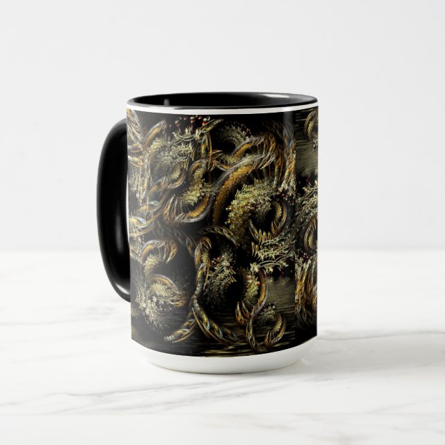 Fraktal Dark Art Scaliata Tasse (Vorderseite Links)