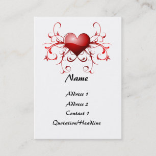 Fraktal des Herzens - besonders angefertigt Visitenkarte