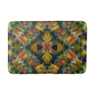 Fraktal Design der Lovebird-Federn Badematte