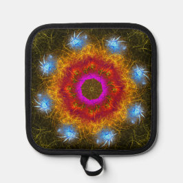 Fraktal Design in hellen Farben Topflappen
