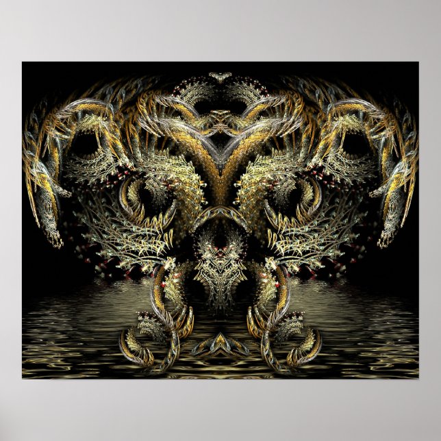 Fraktal DragonOwl Poster (Vorne)