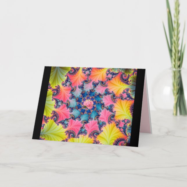 Fraktal-Fantasie (Karte) Feiertagskarte (Vorderseite)