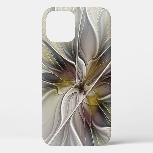 Fraktal, Fantasy-Blume mit Erdfarben Case-Mate iPhone Hülle (Rückseite)