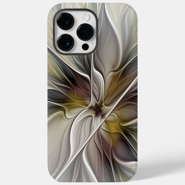 Fraktal, Fantasy-Blume mit Erdfarben Case-Mate iPhone Hülle (Rückseite)