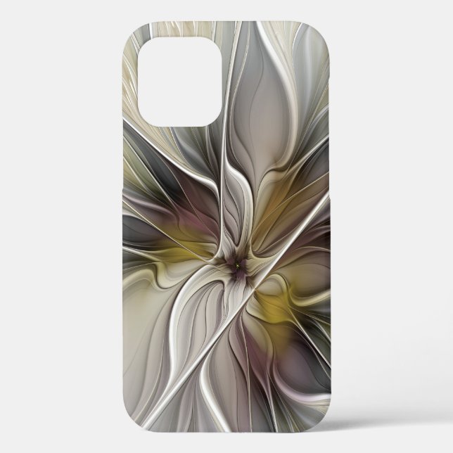 Fraktal, Fantasy-Blume mit Erdfarben Case-Mate iPhone Hülle (Rückseite)