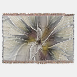 Fraktal, Fantasy-Blume mit Erdfarben Decke