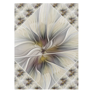 Fraktal, Fantasy-Blume mit Erdfarben Tischdecke