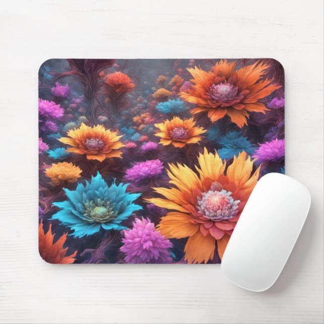 Fraktal Fantasy Blume Mousepad (Mit Mouse)