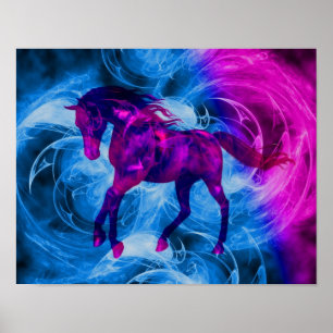 Fraktal Fantasy Horse Poster