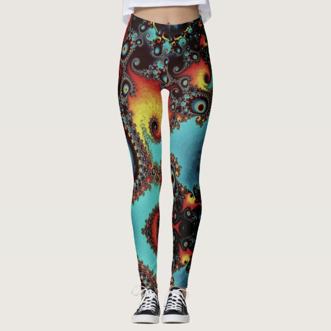 Fraktal Fantasy Leggings (Vorderseite)