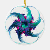 Fraktal Fantasy Wirbel Keramik Ornament