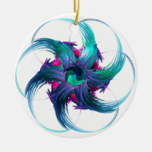 Fraktal Fantasy Wirbel Keramik Ornament
