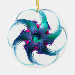 Fraktal Fantasy Wirbel Keramik Ornament
