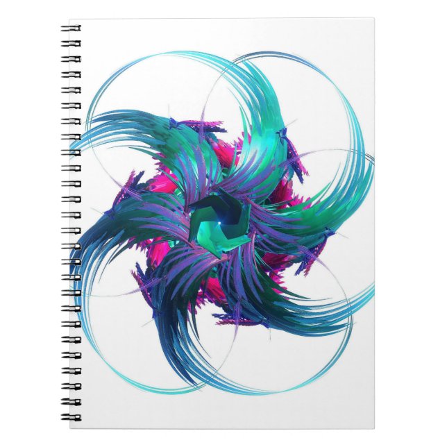 Fraktal Fantasy Wirbel SpiralNotebook Notizblock (Vorderseite)