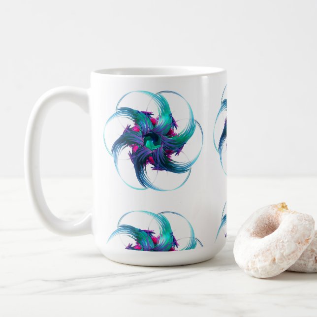 Fraktal Fantasy Wirbel Tasse (Mit Donut)