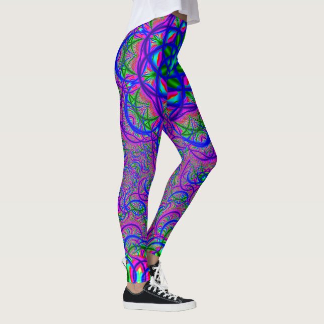 Fraktal-Farben Leggings (Rechts)