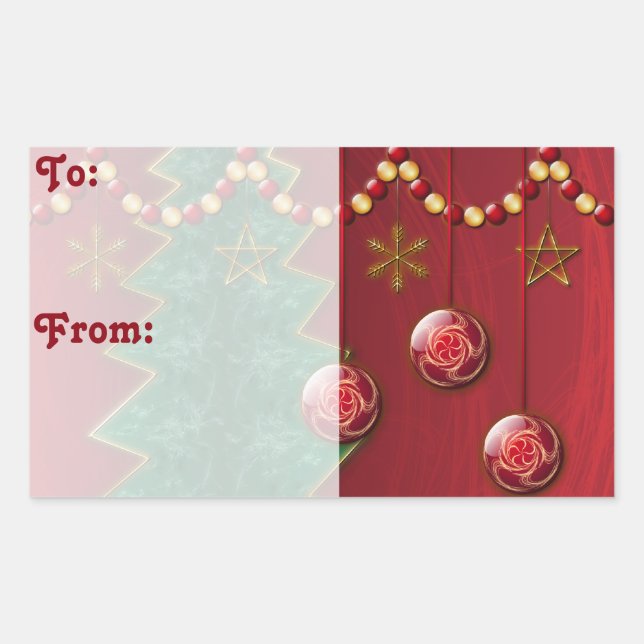 Fraktal Feiern Weihnachtsgeschenke Aufkleber (Vorderseite)