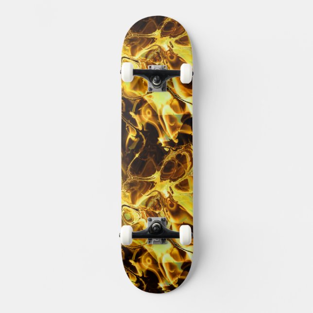 Fraktal Feuer Art 4 Skateboard (Vorderseite)