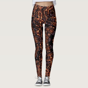 Fraktal-Feuer-Stimmungs-Gewohnheits-Leggings Leggings