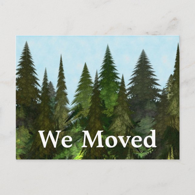 Fraktal Firs Ankündigungspostkarte (Vorderseite)