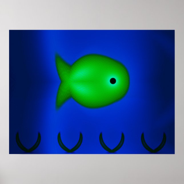 Fraktal Fish Poster (Vorne)
