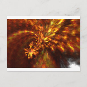 Fraktal Flame Art Postkarte