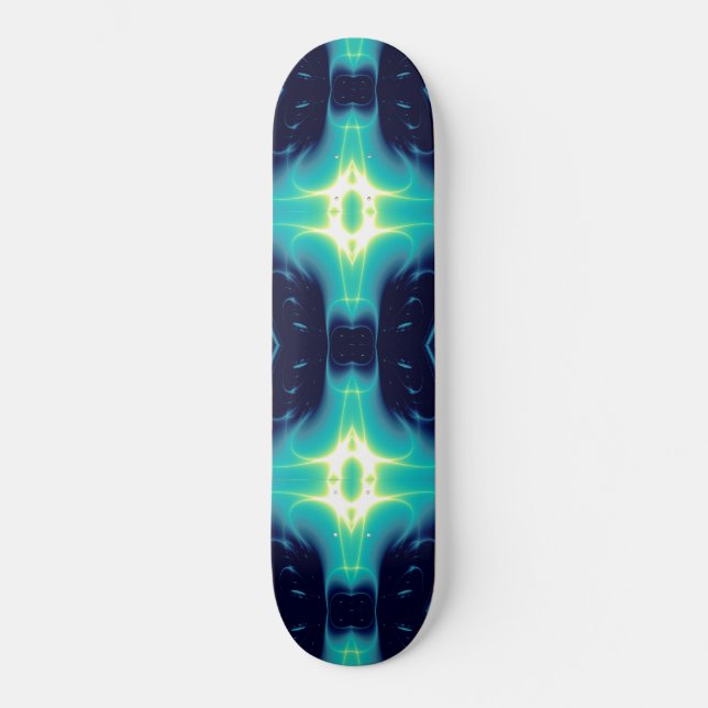 FRAKTAL FLAME, blau Skateboard (Vorderseite)