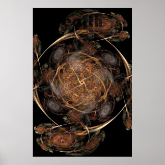 Fraktal-Flamme: Erde Poster