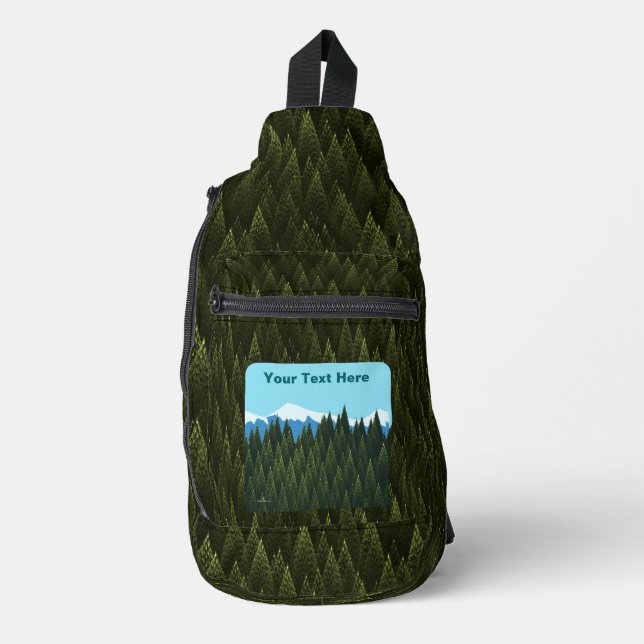 Fraktal Forest Crossbody Bag (Vorderseite)