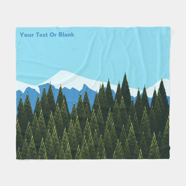 Fraktal Forest Fleecedecke (Vorderseite (Horizontal))