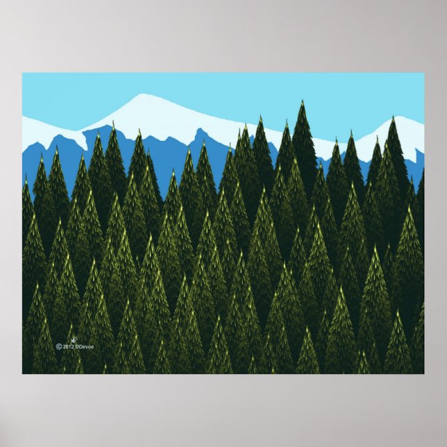 Fraktal Forest Poster (Vorne)
