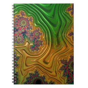Fraktal Forest Spiral Notebook Notizblock