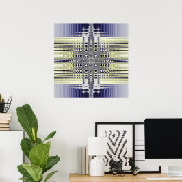 Fraktal für abstrakte optische Illusion Poster