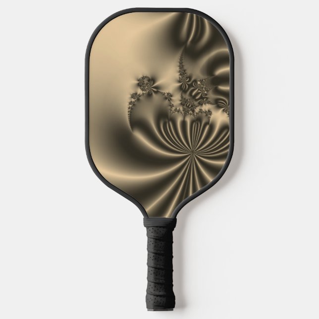 Fraktal für antikes Gold Pickleball Schläger (Vorderseite)