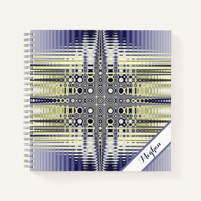 Fraktal für personalisierte optische Illusion Notizbuch (Vorderseite)