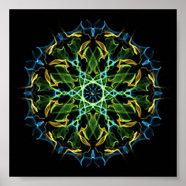 Fraktal für persönliche Meditation Mandala 7 Poster (Vorne)