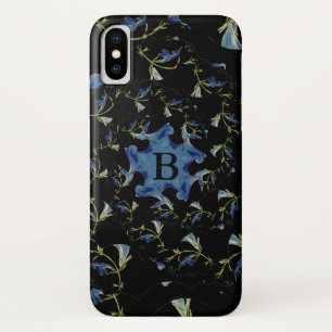 Fraktal für Schwarz und Blau Case-Mate iPhone Hülle