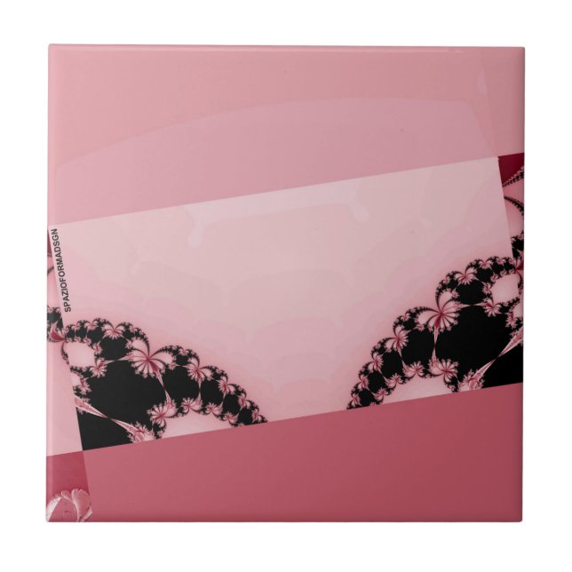 Fraktal Garden cremig Fliese (Vorderseite)