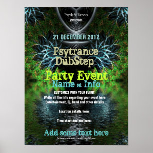 Fraktal Garden Event Flyer Poster