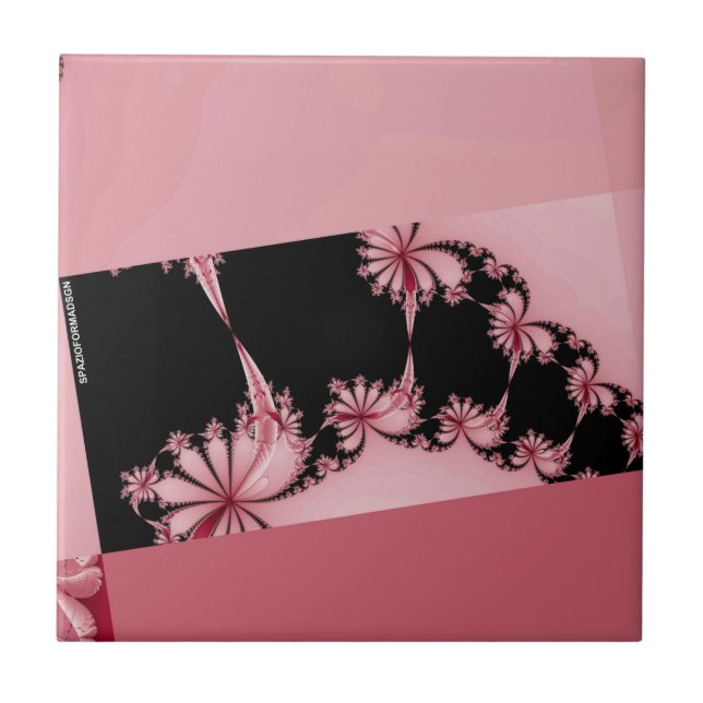 Fraktal Garden Rose Fliese (Vorderseite)