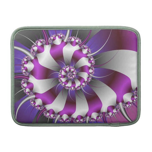 Fraktal-Gebiete (mit Logo) MacBook Air Sleeve (Rückseite)