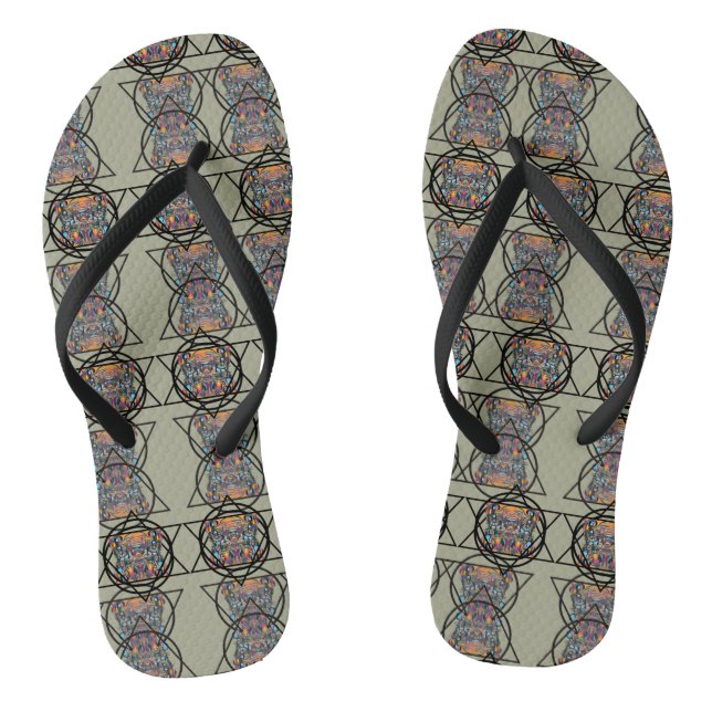 Fraktal-Gemetage Flip Flops (Fußbett)