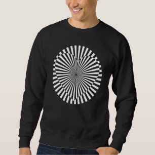 Fraktal Gemusterte Linien um und geradeaus in t Sweatshirt