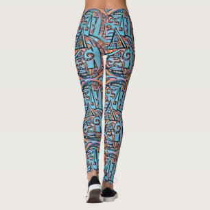 Fraktal geometrische Psy-Leggings Leggings