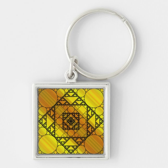 Fraktal Geometry Schlüsselanhänger (Vorne)